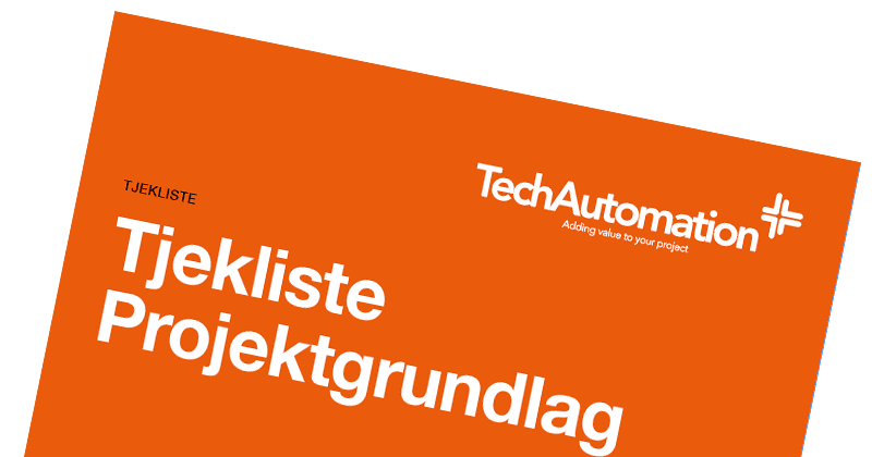 Forsiden af tjeklisten til projektgrundlag